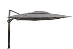 4SO Hacienda parasol charcoal, antraciet frame Showroommodel, Verstelbaar, Ophalen of Verzenden, 3 tot 4 meter, Zweefparasol