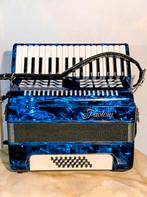 Antieke Paoloni Toetsaccordeon - Prachtige Blauwe Kleur, Overige merken, Met riemen, Overige formaten, Zo goed als nieuw