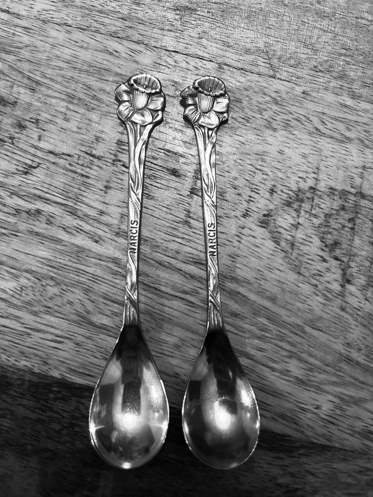 Zilverstad & inSulinde Lepeltjes - Narcis Design, Ophalen of Verzenden