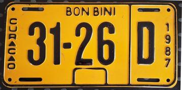 Kentekenplaat Curaçao beschikbaar voor biedingen