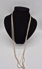 Lange vintage zilveren ketting 77cm, Verzenden, Gebruikt, Zilver, Zilver