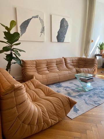 Ligne Roset - Togo - Bank Set (3-delig) - Camel Bruin Leer beschikbaar voor biedingen