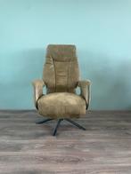 Mooie mosgroene relax fauteuil / relax stoel modern, Ophalen, Gebruikt, Minder dan 75 cm, Nvt
