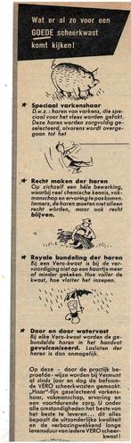 2 Advertenties VERO SCHEERKWAST IS EEN GOEDE SCHEERKWAST, Verzenden, Zo goed als nieuw, Gebruiksvoorwerp