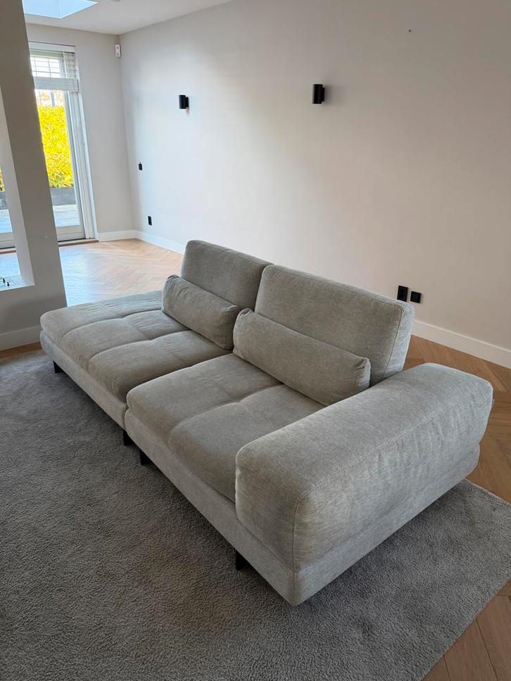 Max Divani Design Loungebank - Beige, Huis en Inrichting, Banken | Bankstellen, Zo goed als nieuw, Rechte bank, Driepersoons, 200 tot 250 cm