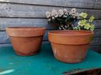 Terracotta bloempot Italiaanse wijd lage 31+30w pst Miekje's, Tuin en Terras, Bloempotten, ., Rond, Ophalen of Verzenden, Zo goed als nieuw