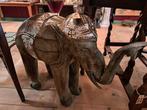Mooie houten olifant 60 cm hoog wat een te gekke blikvanger, Ophalen