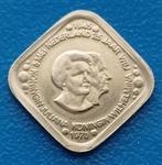Penning 5 cents 30 jaar Bevrijding, Juliana/Wilhelmina 1975, Postzegels en Munten, Penningen en Medailles, Verzenden, Overige materialen
