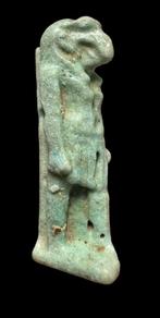 Egyptisch faience amulet voor de god Thoth, 664-332 v.Chr., Antiek en Kunst, Ophalen of Verzenden