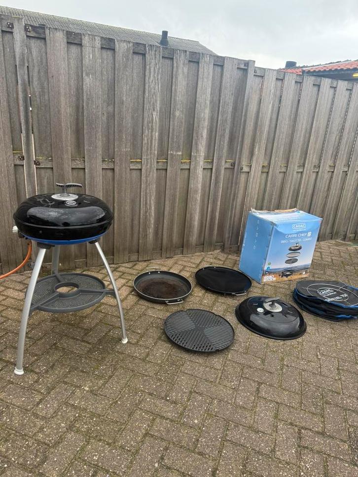 Cadac Carri Chef 2 Skottelbraai – Compleet set met pannen, Tuin en Terras, Gasbarbecues, Zo goed als nieuw, Ophalen of Verzenden