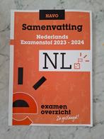 Havo Samenvatting Nederlands Examenstof 2023- 2024, Ophalen of Verzenden, Zo goed als nieuw, Overige niveaus, Nederlands