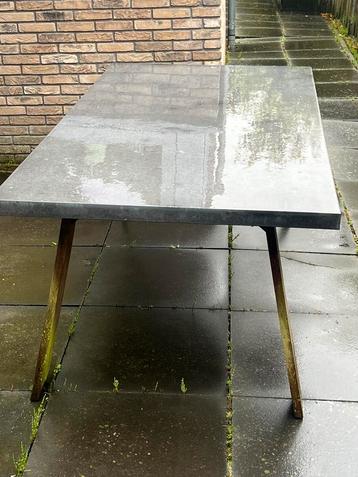 Eettafel voor tuin 100x200 antraciet betonlook beschikbaar voor biedingen
