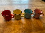 Cabanaz espresso kopjes emaille look 4st, Huis en Inrichting, Keuken | Servies, Ophalen of Verzenden, Zo goed als nieuw, Overige stijlen