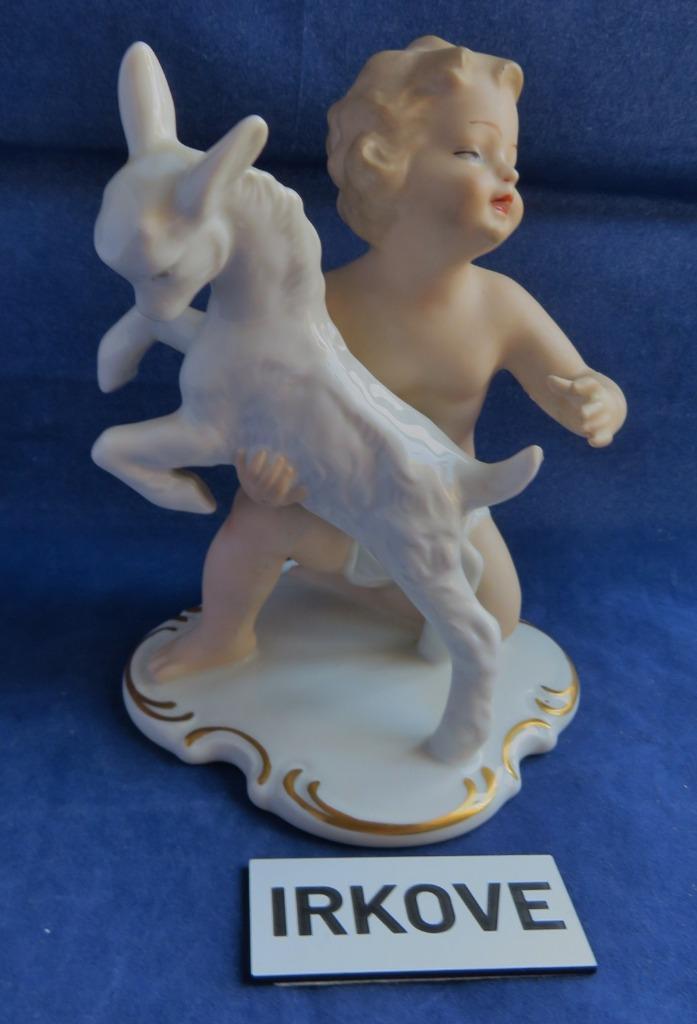 WALLENDORF BLOOT JONGETJE MET GEIT * Gemerkt *, Verzamelen, Porselein, Kristal en Bestek, Zo goed als nieuw, Beeldje(s), Porselein