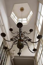 (nr100) Prachtige authentieke symmetrische koperen kroon, Huis en Inrichting, Ophalen, Gebruikt, Metaal, 75 cm of meer