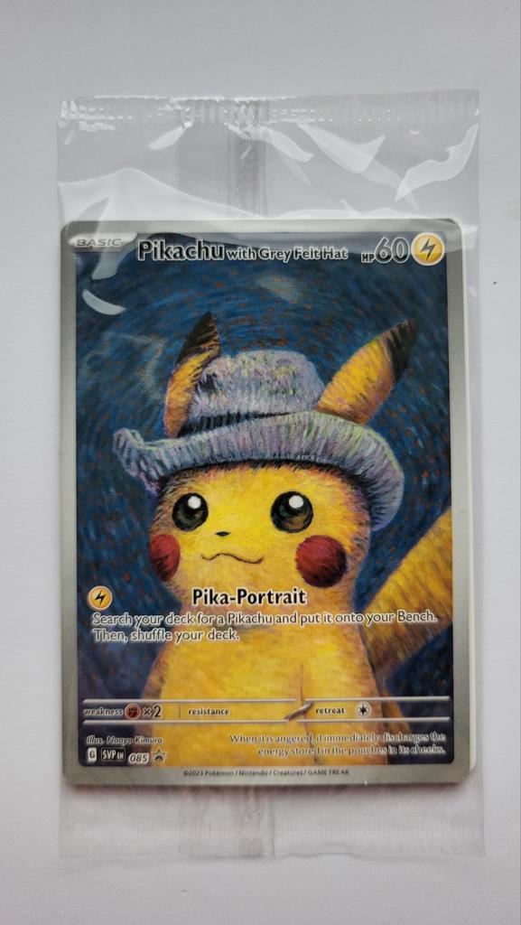 Pikachu with Grey Felt Hat (SVP 085)  MINT, Verzamelen, Poppetjes en Figuurtjes, Zo goed als nieuw, Ophalen of Verzenden