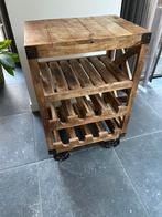 Wijnrek hout 8 flessen ZGAN, Huis en Inrichting, Woonaccessoires | Wijnrekken, Ophalen, 5 tot 15 flessen, Zo goed als nieuw, 75 cm of meer