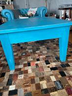 Teak houten salon tafel ( in Annie Sloan krijtverf), Huis en Inrichting, 50 tot 100 cm, 100 tot 150 cm, Ibiza/beach, Teakhout