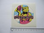 sticker oud Smikkelbeer logo beer strip snoep koek retro, Verzenden, Zo goed als nieuw, Bedrijf of Vereniging