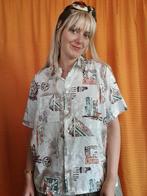 Vintage blouse - Jaren 90 / 90’s - print - patroon-42/XL, Gedragen, Maat 42/44 (L), Vintage, Ophalen of Verzenden