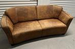 Twee bruin leren Haveco bank Messi 2-5 zitsbanken, Huis en Inrichting, Ophalen, Zo goed als nieuw, 75 tot 100 cm, Minder dan 150 cm