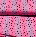 Tricot stenzo roze hartjes, Hobby en Vrije tijd, Stoffen en Lappen, 200 cm of meer, Nieuw, Ophalen of Verzenden, 120 cm of meer