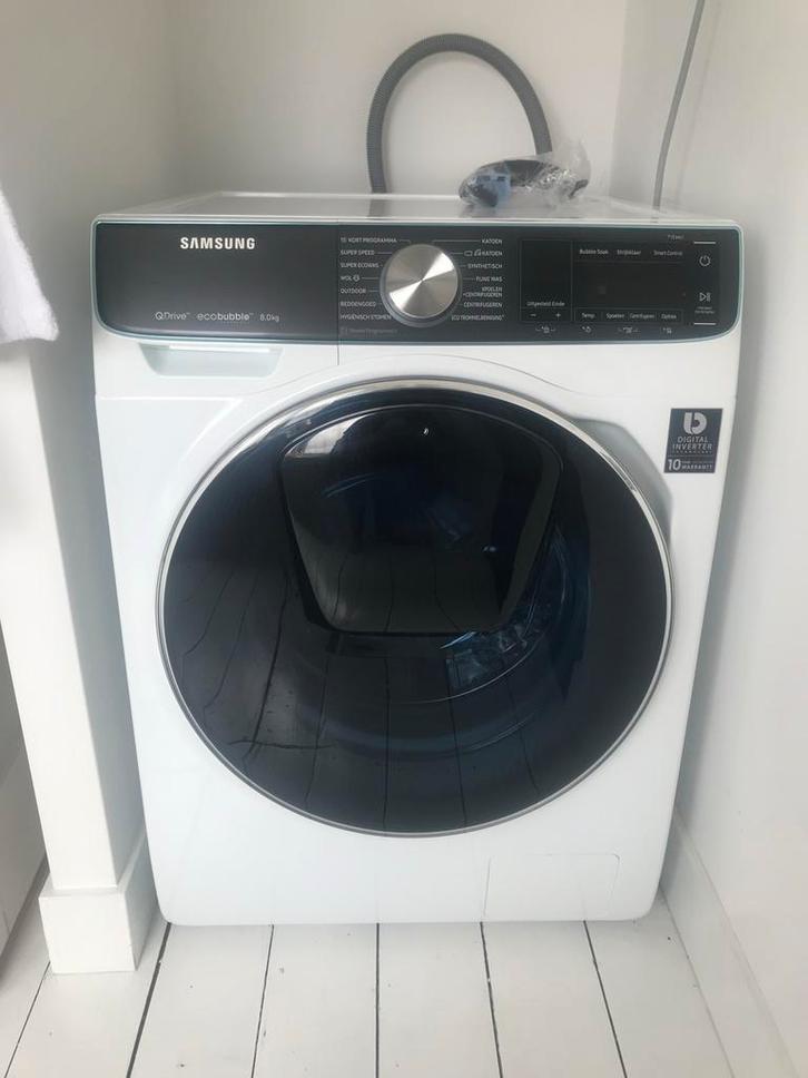 Samsung Qdrive Ecobubble 8kg Wasmachine - 2019 DEFECT, Witgoed en Apparatuur, Wasmachines, Gebruikt, Voorlader, 8 tot 10 kg, 85 tot 90 cm