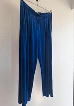 Sonia Rykiel blauw fluwelen broek medium 38/40 bandplooi, Maat 38/40 (M), Blauw, Ophalen of Verzenden, Zo goed als nieuw
