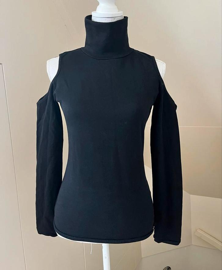 Josh V Zwarte Top Maat 40/L trui koltrui, Kleding | Dames, Tops, Zo goed als nieuw, Maat 42/44 (L), Zwart, Lange mouw, Ophalen of Verzenden