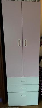 Ikea kinderkledingkast SMASTAD Platsa met roze deurtjes, Kinderen en Baby's, Kinderkamer | Commodes en Kasten, Ophalen, 105 cm of meer
