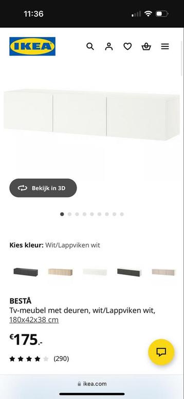 IKEA TV Meubel - Besta wit - afbeelding 2