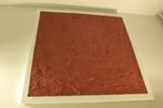 Schilderij abstract, gelaagd met 3D effect, tuscan red kleur, Ophalen