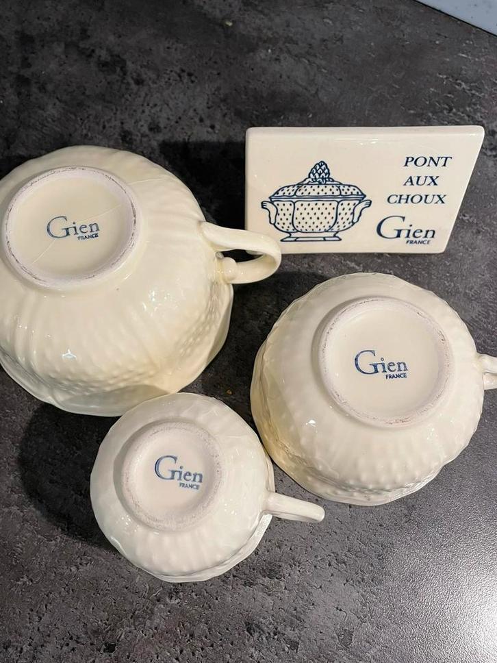 GIEN PONT AUX CHOUX CREAM, Antiek en Kunst, Antiek | Servies compleet, Ophalen of Verzenden