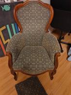 klassieke/brocante fauteuil, hout stof vering, Ophalen