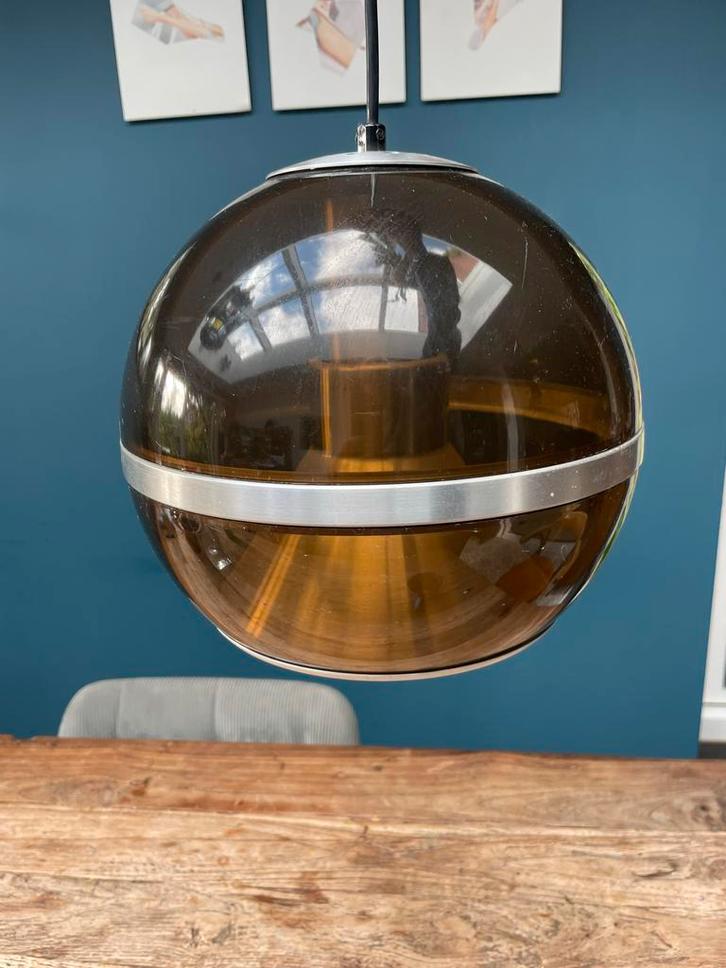 Space Age Dijkstra Hanglamp jaren 70, Huis en Inrichting, Lampen | Hanglampen, Gebruikt, Minder dan 50 cm, Kunststof, Ophalen of Verzenden