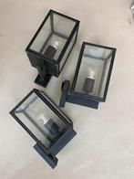 Muurlamp hangend zwart lantaarn, Tuin en Terras, Staande lamp, Ophalen of Verzenden, 50 tot 250 watt, Netvoeding