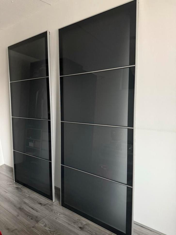 IKEA Pax Schuifdeuren Glas, Huis en Inrichting, Kasten | Kledingkasten, Zo goed als nieuw, 200 cm of meer, 150 tot 200 cm, 50 tot 75 cm