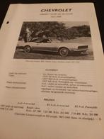 1967 1968 Chevrolet Camaro RS coupé technische info porto2,5, Ophalen of Verzenden, Zo goed als nieuw, Chevrolet