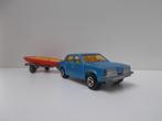 1290 Oldsmobile Omega met Kano Trailer Majorette No 253, Ophalen of Verzenden, Gebruikt, Auto