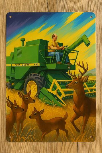 Wandbord John Deere Combine beschikbaar voor biedingen