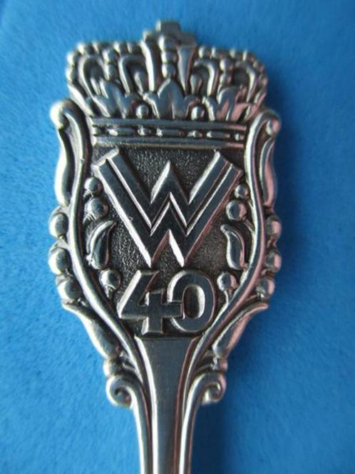(F9823) Koningshuis 1898-1938 Regeerperiode Wilhelmina 40 jr, Verzamelen, Porselein, Kristal en Bestek, Gebruikt, Bestek, Metaal