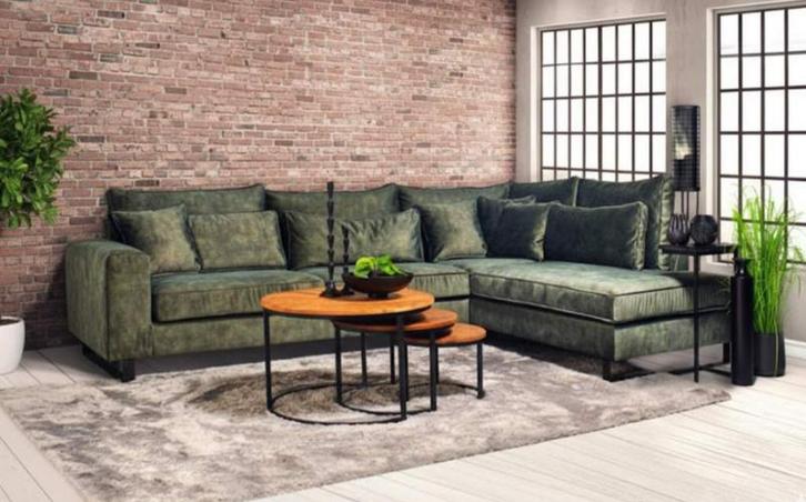 A-Meubel | Hoekbank Naarden Torre 12 stof, Huis en Inrichting, Banken | Complete zithoeken, Zo goed als nieuw, Stof, Ophalen