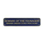 Beware of teenager bord & veel andere leuke decoratie borden, Reclamebord, Ophalen of Verzenden, Zo goed als nieuw, Info@americansaleshop.nl