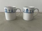 Dutch Design Amsterdam servies wit blauw grachtenpand kopjes, Ophalen of Verzenden, Zo goed als nieuw, Overige stijlen, Kop(pen) en/of Schotel(s)