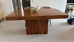 Eettafel mangohout, Ophalen, 150 tot 200 cm, Zo goed als nieuw, Vijf personen of meer