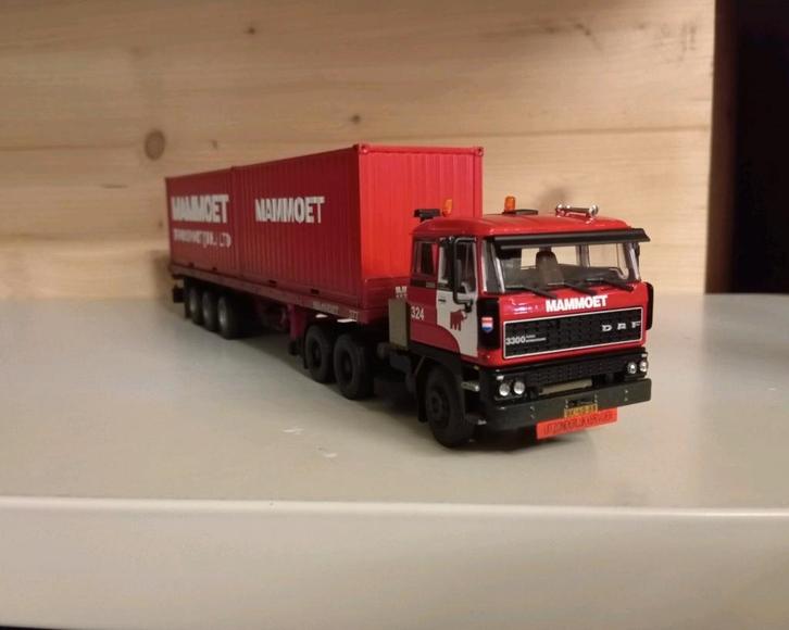 DAF 3300 Mammoet trailer met containers WSI, Hobby en Vrije tijd, Modelauto's | 1:50, Nieuw, Bus of Vrachtwagen, Wsi, Ophalen of Verzenden