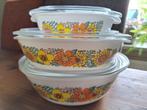 Scott Mainz vintage opdekschalen., Huis en Inrichting, Keuken | Servies, Ophalen, Gebruikt, Overige stijlen, Glas