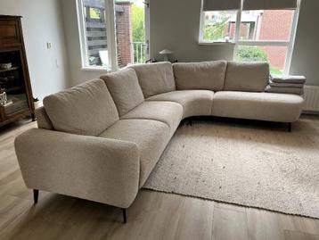 Beige Hoekbank beige teddy bucle beschikbaar voor biedingen
