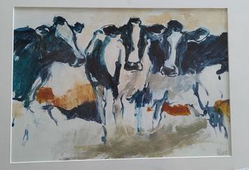 Koeien schilderij Rem de Boer - 50x65cm beschikbaar voor biedingen