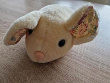 Muis met bloemetjes oren Anna Club Plush Crèmekleurig Ecru beschikbaar voor biedingen